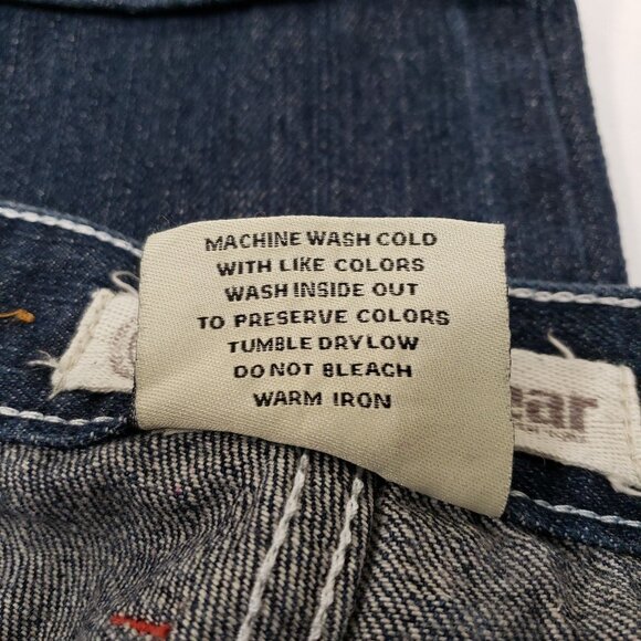 Regal Wear Triumph Mens Blue Jeans Red White Stitching Size 34x32 Y2K - Picture 6 of 10